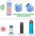 Marbe Replacement Straws for Thermos Funtainer 12 Ounce Bottle, 3 Pieces Straw Cleaning Brushes Safe to Use for Adult and Children stainless-steel...