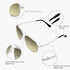 Sunglasses for Women and Men,Classic Aviator Sun Glasses for Men Women Driving Shades UV Protection 2024 New (Silver Frame Green Lens)...