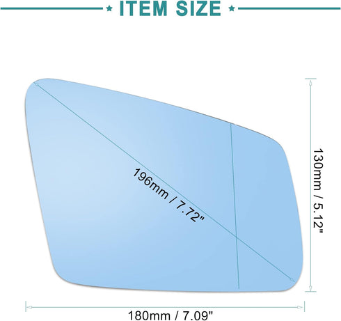 ACROPIX Car Passenger Right Side Mirror Rearview Mirror Glass Heated with Backing Plate for Mercedes-Benz C300 2010-2013...