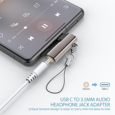 USB Type C to 3.5mm Headphone Jack Adapter, USB C to 3.5mm Audio Adapter Compatible with iPhone 15 Plus/15 Pro Max, Samsung Galaxy S23 S22 S21 S20...