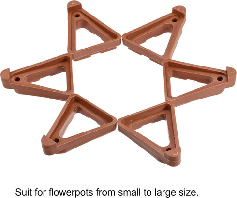 MECCANIXITY 12 Pcs Plant Pot Feet 2.8" Invisible Plastic Stand Holders Risers for Flower Plant, Indoor, Outdoor, Patio, Deck, Garden, Greenhouse (...