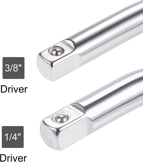 uxcell 1/4" & 3/8" Drive Socket Breaker Set, L Shape Extension Bar Wrench, CR-V...