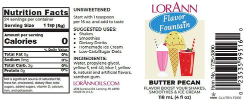 LorAnn Butter Pecan Flavor Fountain, 4 oz Bottle...