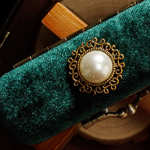 Lipstick Case Holder Fashion Cosmetic Travel Cases Retro Velvet Lipstick Box Lip Balm Organizer Bag Durable Soft Cosmetic Storage Case with Mirror...