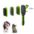 5 in 1 Pet Grooming Kit Dog Brush & Cat Brush Set 2 Sided Detachable Dematting Deshedding Comb for Stubborn Mats & Tangles,Hair Removing,Bath&Mass...