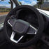 Breathable Stretch Elastic Steering Wheel Cover, Cool in Summer and Warm in Winter, Soft Microfiber Ice Silk Cloth Fabric, Universal 14.5-15 in, F...