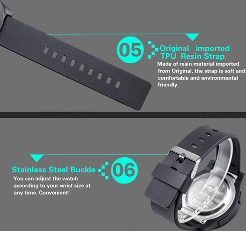 Men's Digital Sports Watch Waterproof Military Outdoor Wrist Watches for Men with LED Backlight Alarm Back Light...