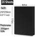 20 Sheets Black Cardstock 8.5 x 11, 250gsm/92lb Black cardstock Paper for DIY Arts Christmas Cards Making, Black Craft Paper for Invitations, Stat...