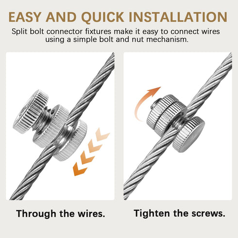 24 Pieces Split Bolt Connector,Split Bolt Joint Clamp Wire Connector for Multiple Electric Fence Wires...