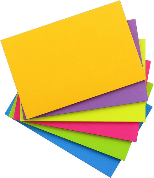 Sticky Notes 4x6, 6 Color Bright Colorful Sticky Pad, 6 Pads/Pack, 45 Sheets/Pad, Self-Sticky Note Pads...
