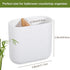 Toothbrush Holders Bamboo Electric Toothbrush Holder Bathroom Storage Organizer Countertop for Toothpaste, Floss, Razor, White...