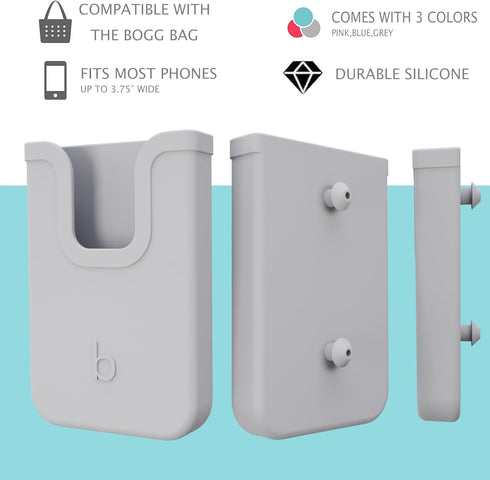 Silicone Phone Holder Compatible with Bogg Bag, Soft Silicone Charm Insert Accessories and Attachment for Bogg Beach Bags, Generic & Portable Size...