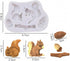 3Pcs/Set Forest Animal Silicone Fondant Molds Squirrel Chocolate Candy Mould Lumberjack Woodland Stump Pine Cones Wooden Tree Trunk Polymer Clay M...
