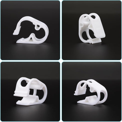 Plastic Tubing Clamps 1/4" - 1/2"OD Plastic Hose Clamp Adjustable Flow Control Pinch Valve Shut Off for Laboratory Use-White 8PCS...