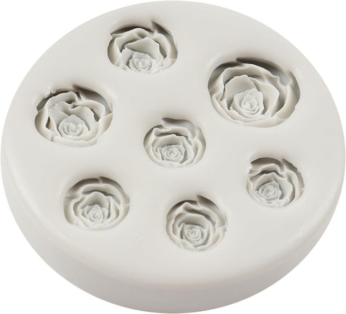 Rose Flower Fondant Candy Silicone Mold for Sugar Craft Cake Decorating Cupcake Topper Chocolate Polymer Clay Gum Paste...