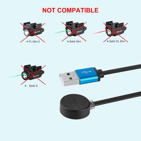 OLIGHT MCC 3 Charger in Balck Upgraded Smart Magnetic Charging Cable Only Suitable for Odin/Odin Mini/PL-Pro/Baton3 Series/Warrior Mini2/Perun 2/S...