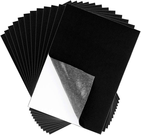 Adhesive Felt Sheet, Shynek 12 Pieces Black Felt Fabric Adhesive Sticky Back Felt Sheets for Art and Craft Making...