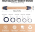 Adjustable Wood Rolling Pin with Thickness Rings for Baking -Non Stick Wooden Dough Roller Pin with Spacer Bands for Cookie,Pie Crust, Pastry Fond...