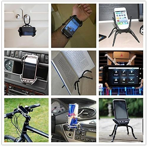 Multi-Function Portable Spider Flexible Grip Holder for Smartphones and Tablets...