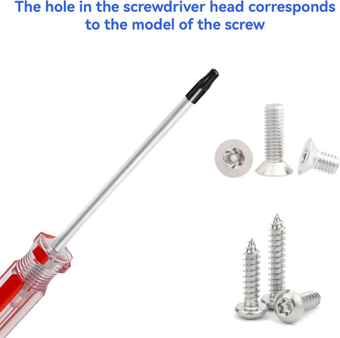 T20 Torx Security Screwdriver with Magnetic Tip Plastic Grip Torx Screwdriver for Computer Repairing, Automobile Tools, and Home Appliances, 100mm...