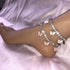 Rhinestone Chain Heart Anklet Bracelet,Crystal Heart Pendant Anklets,Bikini Foot Chain Bracelet,Crystal Armlet,Rhinestone Leg Bracelet Jewelry...
