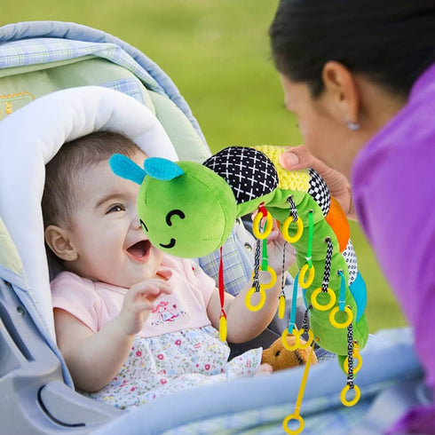 Baby Toys 6 to 12 Months,Montessori Toys for Babies 6-12 Months,Pull String Sensory Toys for 1 Year Old Boys Girls,Plush Caterpillar Learning Acti...