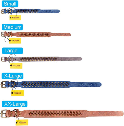 Mushrooms Spiked Rivet Studded Adjustable Pu Leather Pet Collars for Cats Puppy Dogs (12"-14.5" Neck, A Grey)...