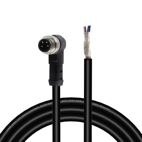 M8 Aviation Sensor Cable 4 Pin?Lonlonty M8 Industrial Sensor Connector Shielded Cable,Field Assembly M8 Connector A Coding Shielded Cable 6.5Ft/2M...