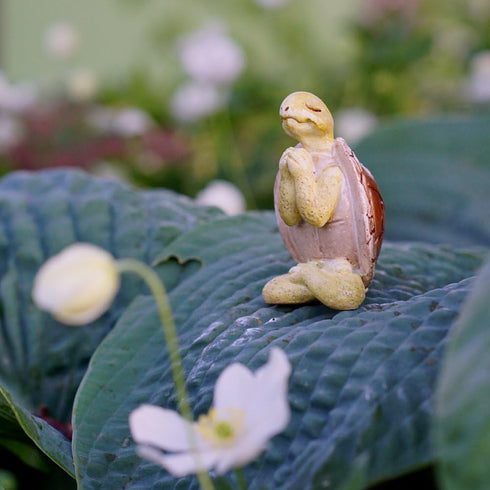 Top Collection Miniature Fairy Garden & Terrarium Yoga Turtle in Seated Namaste Pose Statue, Small...