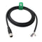 M12 A-Coded 5 pin Female Actuator Sensor Electrical Cable to Open for Industrial Control Automation, Network, CANopen, IO Link, Profibus 3m...
