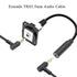 QIANRENON TRS 1/8 Stereo Panel Connector TRS 3.5mm Female to Female Short Cable Pass Through Panel Coupler,XLR Panel Mount, for Stereo Cable Speak...