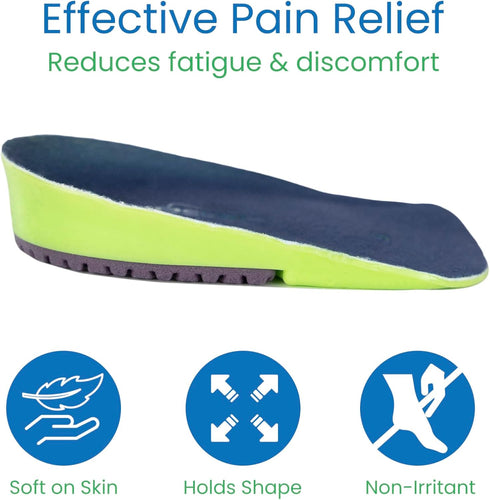 Gel Heel Cups for Heel Pain Relief (Pair) - Shock Absorbing Shoe Inserts Soles for Women, Men - Heavy Duty Arch Support Pads for Flat Feet & Plant...