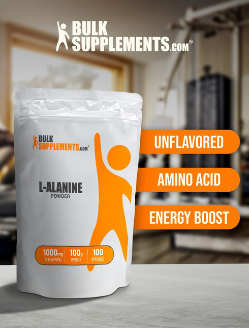 BulkSupplements.com L-Alanine Powder - Alanine Supplement, L-Alanine 1000mg - Amino Acid Supplement, Amino Acid Powder - Unflavored & Gluten Free,...