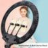 Ring Light Phone Holder Universal Phone Holder for Ring Light with 1/4 and Hot Shoe Adapter, Flexible Phone Mount for RingLight and Tripod Stand...