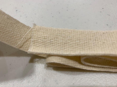 Cotton Webbing Strap 5 Yards Herringbone Twill Tape Trim Sewing Twill Ribbon Strapping Fabric for DIY Crafts Sewing Supplies (Beige, 3/4 inch)...