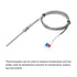 MECCANIXITY 2pcs PT100 RTD Thermocouple Stainless Steel M8 Temperature Sensor Probe -50 to 1300C 10ft 5x100mm...