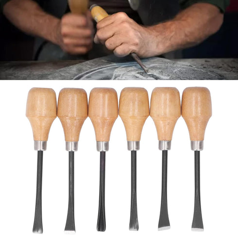 Hand Carving Tool Set, Gouges and Woodworking Chisel Set Wood Carving Chisel Set Kit Sculpture Hand Tools Hemispherical Handle DIY Art Craft Acces...