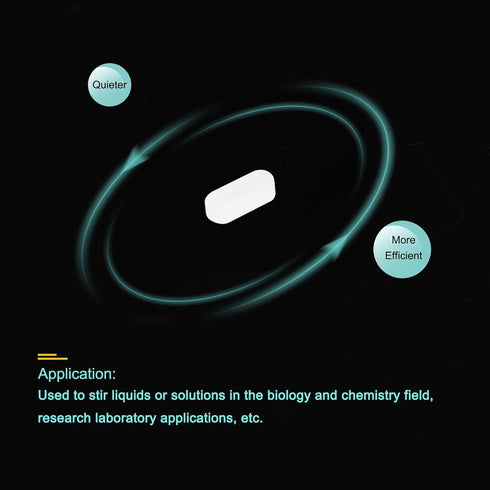 MECCANIXITY Magnetic Stirrer Mixer Stir Bar Rod 7mm(0.28") x3mm Cylinder Shape PTFE Coating Magnet White for Laboratory 25Pcs...