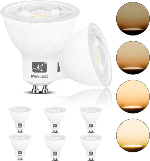 GU10 LED Bulbs Dimmable,3000K Warm White 550LM Track Light Bulb,7W (50W Equivalent),Spot Light Bulb for Recessed Lighting,6 Pack...