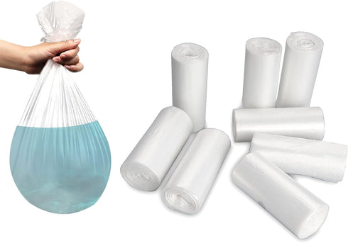 0.5 Gal Trash Bags Small 240 pcs Clear Strong Tiny Garbage Bags for Mini Desk Trash Can, Fit 0.4-0.8 Gal...