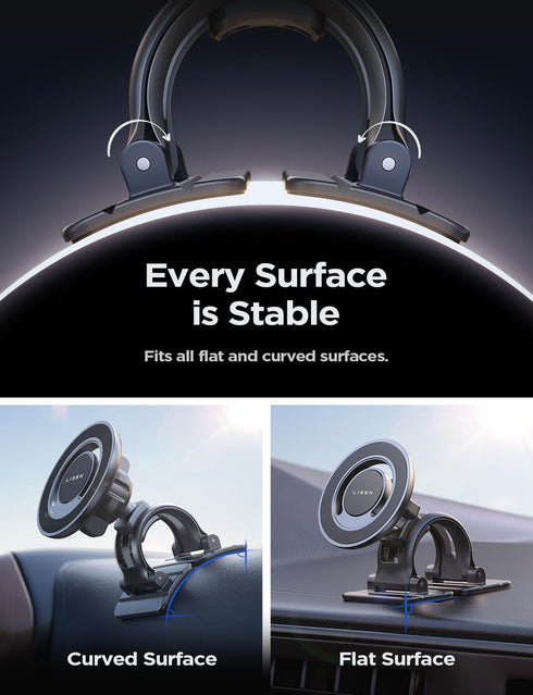 LISEN for Magsafe Car Mount, Magnetic Phone Holder for Car Vent Phone Mount, Hands Free Phone Mount for Car Accessories Dashboard Windshield Vent ...