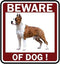 Beware of Dog American Pitbull Bike RED&White Sign Symbol Logo Picture Warning Alert Security Safety for CAR Fence Wall Window Bumper Laptop Home ...