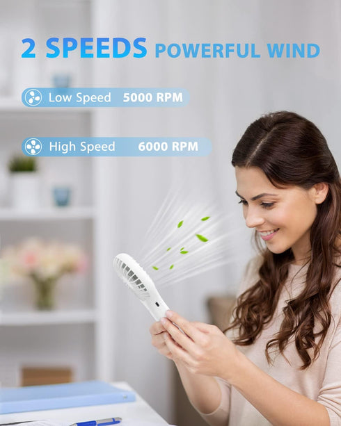 TriPole Handheld Fan 5000 mAh Battery Operated Mini Fan Portable Small Personal Fan with Powerful Wind USB Rechargeable Eyelash Fan for Makeup Gir...