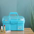 Kinsorcai 11'' Plastic Storage Box with Removable Tray, Multipurpose Organizer and Storage Case for Art Craft and Cosmetic (Blue)...