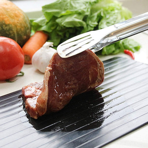 Haploon Rapid Defrosting Tray, High Density Aluminum Thawing Tray for Defrosting Frozen Food,Fast Thawing Plate for Defrost Meat Pork Beef Fish Fr...