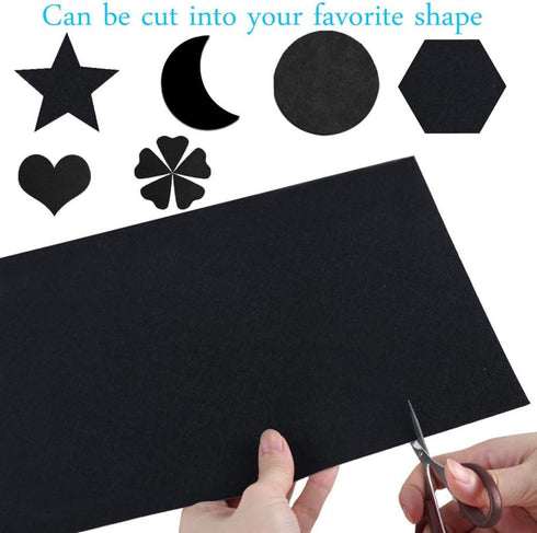 Self Adhesive Velvet Flocking Liner for Jewelry Drawer Craft Fabric Peel Stick17.7" x 118" (Black)...