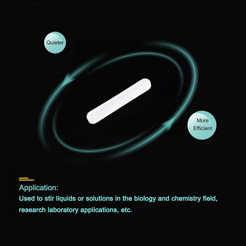 MECCANIXITY Magnetic Stirrer Mixer Stir Bar Rod 50mm(1.97") x8mm Cylinder Shape PTFE Coating Magnet White for Laboratory 6Pcs...