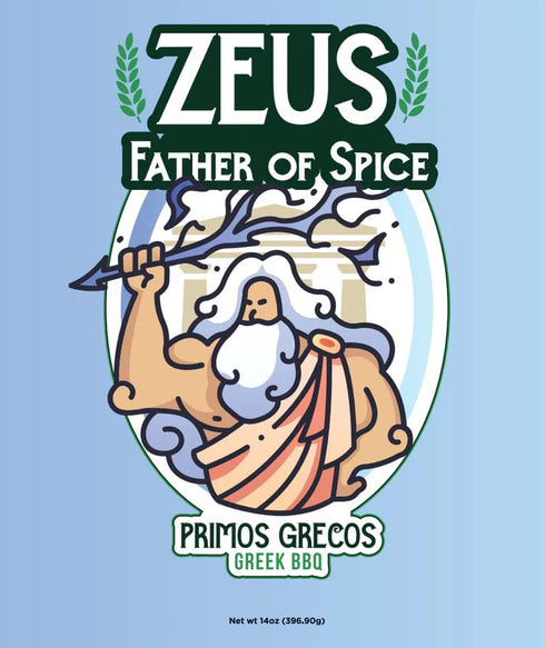 Zeus: Father of Spice, Primos Grecos All Purpose Greek Seasoning and BBQ Rub...