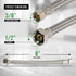 Highcraft Faucet Hose Connector 8" Length, 1/2" IPS X 3/8" Comp FIP Flexible Braided Stainless Steel Supply Line, Bathroom Kitchen Sink Extension ...