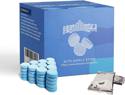 100 PCS Glass Cleaner Refill Tablets,Glass Cleaner Tablets, Window Cleaner Refill Tablets, 100 Concentrated Dissolvable,1 Pack Makes 100 * 16 fl o...